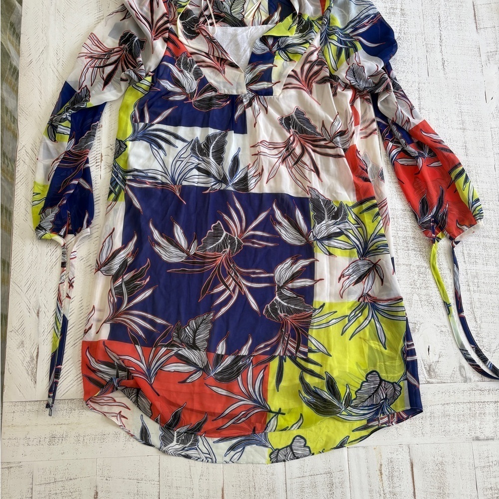 Philosophy Blue and Yellow Graphic Midi Dress - Picture 2 of 10